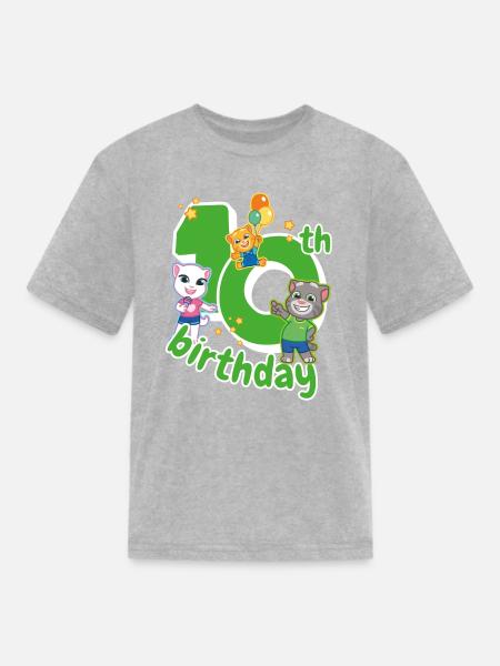 Talking Tom & Friends 10th Birthday - Kid's T-Shirt - heather gray