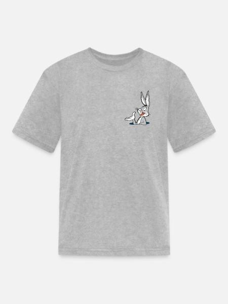 Looney Tunes Bugs Bunny Pocket - Kid's T-Shirt - heather gray