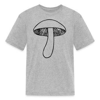 Mushroom - Kid's T-Shirt - heather gray - Front