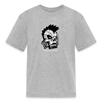 hard core - Kid's T-Shirt - heather gray - Front
