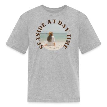 Seaside At Day Time - Kid's T-Shirt - heather gray - Front