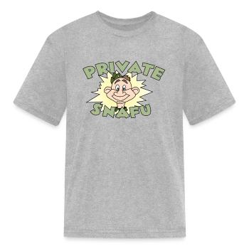 Private Snafu Color Uncensored - Kid's T-Shirt - heather gray - Front
