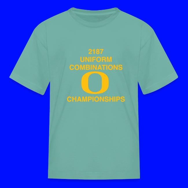 2187 UNIFORM COMBINATIONS O CHAMPIONSHIPS