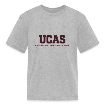 UCAS University Of Central Austin State - Kid's T-Shirt - heather gray - Front