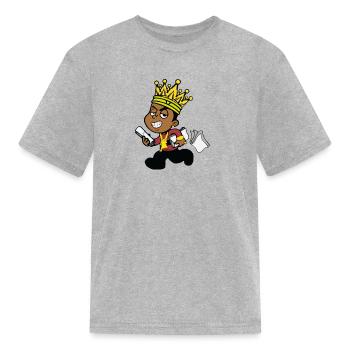 young dolph merch - Kid's T-Shirt - heather gray - Front