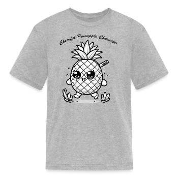 pineapple - Kid's T-Shirt - heather gray - Front