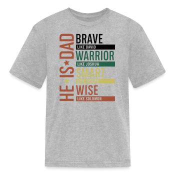 Super Daddy Gift - Kid's T-Shirt - heather gray - Front