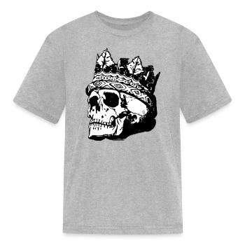 Couronne de crâne - T-shirt Enfant - gris chiné - Devant