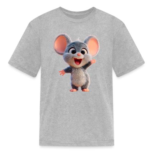 Joyful Cartoon Baby Mouse Arms Up - Kid's T-Shirt