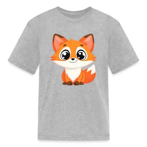 Adorable Cartoon Fox with Big Innocent Eyes - Kid's T-Shirt