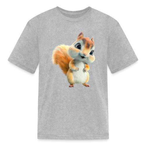 Adorable Cartoon Baby Squirrel Smiling - Kid's T-Shirt