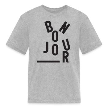 Bonjour in France - Kid's T-Shirt - heather gray - Front