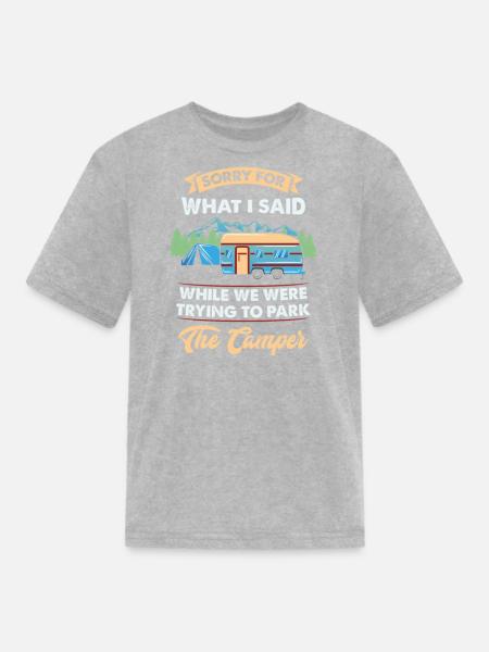 While We Were Trying To Park The Camper - Kid's T-Shirt - heather gray