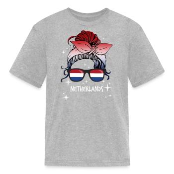 Netherlands - Kid's T-Shirt - heather gray - Front