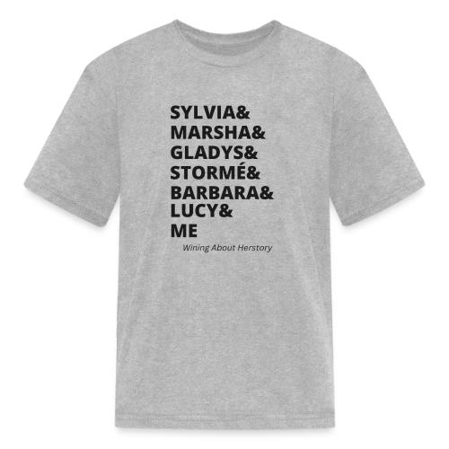 Queer Heroines & Me (Black) - Kid's T-Shirt