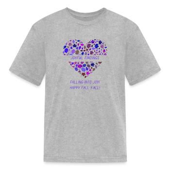 Falling in to Joy - Kid's T-Shirt - heather gray - Front