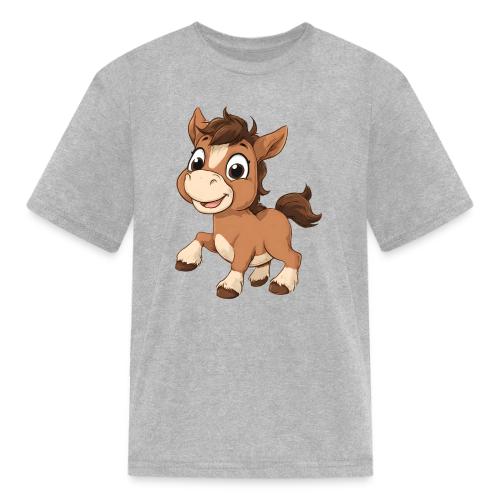Playful Cartoon Baby Pony Full of Joy - Kid's T-Shirt