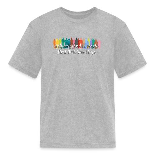 a church for all people - with colorful graphic - Kid's T-Shirt