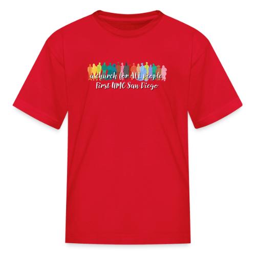 a church for all people - with colorful graphic - Kid's T-Shirt