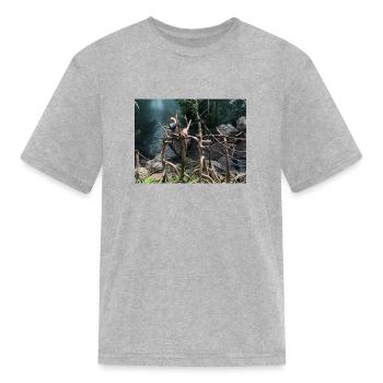 Birds in heaven - Kid's T-Shirt - heather gray - Front
