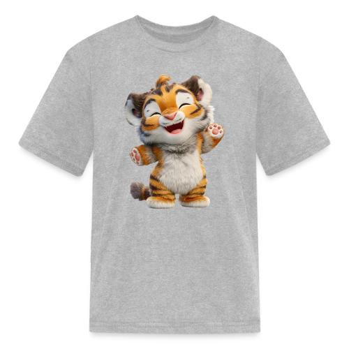 Energetic Baby Tiger Standing with Joy - Kid's T-Shirt