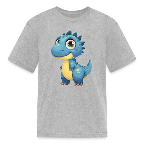 Smiling Blue and Yellow Baby Dinosaur - Kid's T-Shirt