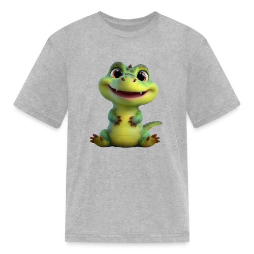 Playful Cartoon Baby Alligator - Kid's T-Shirt