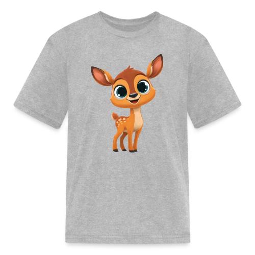 Cute Cartoon Deer with Joyful Big Eyes - Kid's T-Shirt