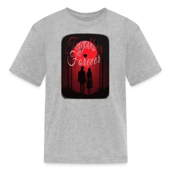 Together forever - Kid's T-Shirt - heather gray - Front