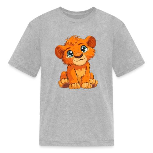Sweet Cartoon Lion Cub with Big Innocent Eyes - Kid's T-Shirt