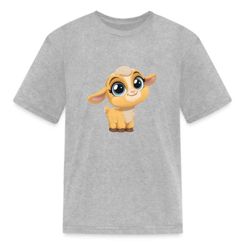 Sweet Cartoon Baby Goat with Joyful Smile - Kid's T-Shirt