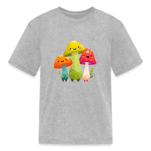 Trio of Happy Mushrooms - Kid's T-Shirt