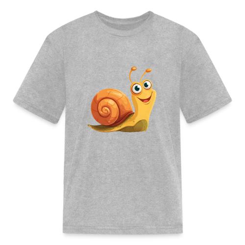 Happy Cartoon Snail with a Smile - Kid's T-Shirt