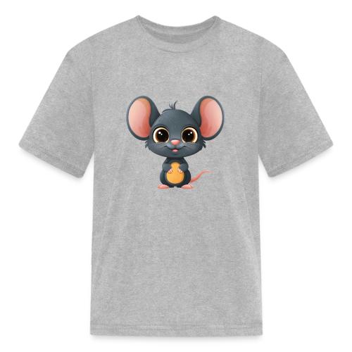 Joyful Cartoon Baby Mouse Smiling Brightly - Kid's T-Shirt