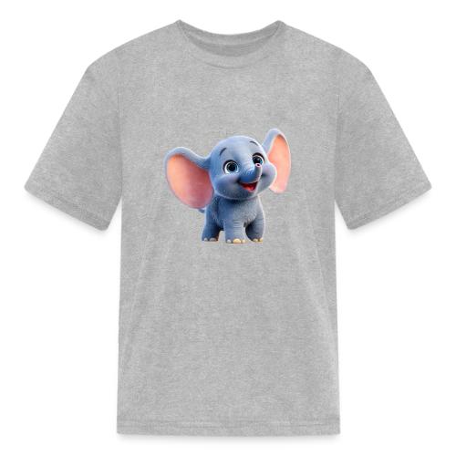 Playful Baby Elephant with Big Eyes - Kid's T-Shirt