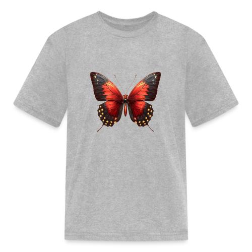 Bright Red, Black, and Yellow Butterfly - Kid's T-Shirt