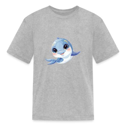 Joyful Blue-White Baby Dolphin - Kid's T-Shirt