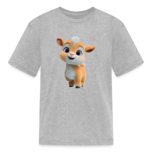 Cute Cartoon Baby Goat with Big Eyes - Kid's T-Shirt
