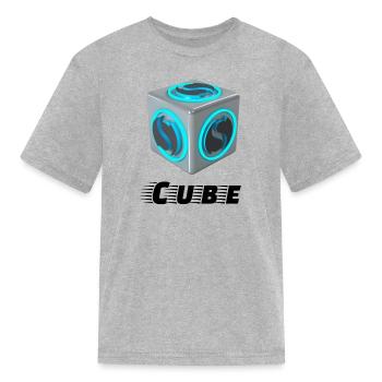 Cube design - Kid's T-Shirt - heather gray - Front