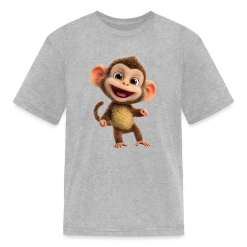 Happy Baby Monkey Standing - Kid's T-Shirt
