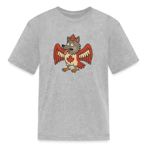 Maple-Mad Wolfbird – Quirky Canadian Creature - Kid's T-Shirt
