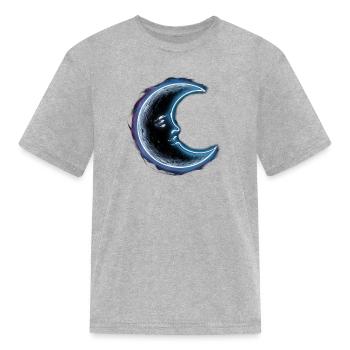 Neon moon - Kid's T-Shirt - heather gray - Front