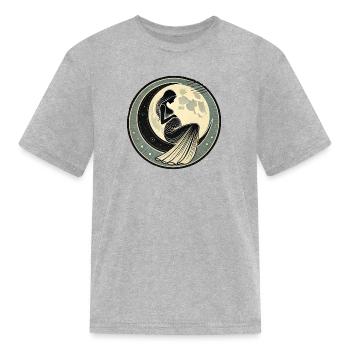 Pregnant Moon Goddess - Kid's T-Shirt - heather gray - Front
