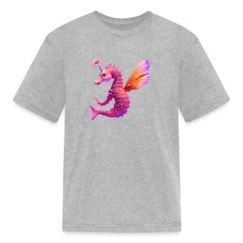 Daisy The Fairy Sea Horse - Kid's T-Shirt - heather gray - Front