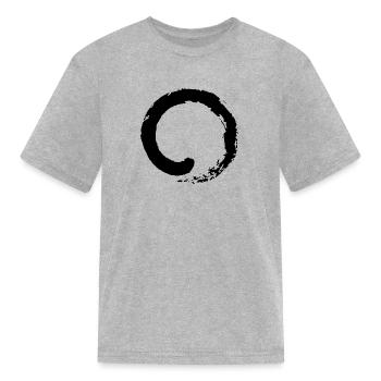 Japanese Zen Cyrcle - Kid's T-Shirt - heather gray - Front