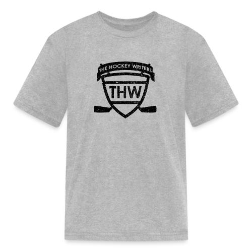 The Hockey Writers Distressed Logo - black - Kid's T-Shirt