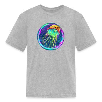 Neon Jelly - Kid's T-Shirt - heather gray - Front