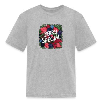 Berry special - Kid's T-Shirt - heather gray - Front