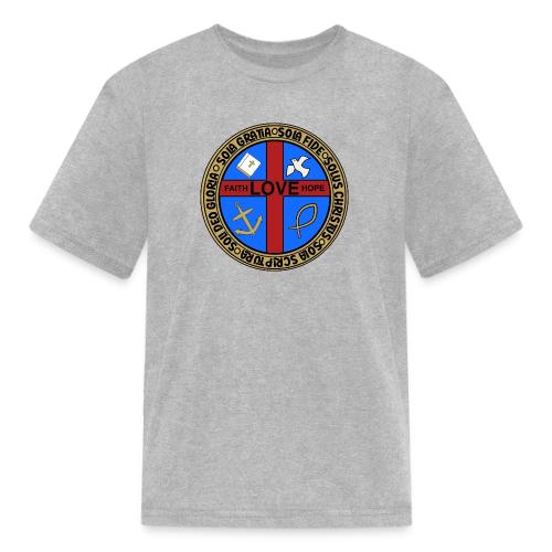 Five Solas Faith Hope Love Shirt–Christian Symbols - Kid's T-Shirt