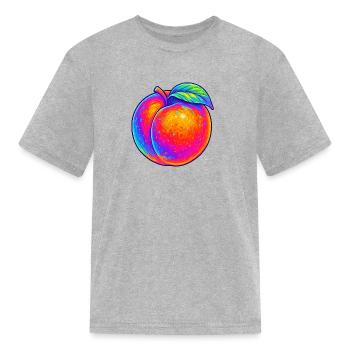 NEON PEACH - Kid's T-Shirt - heather gray - Front